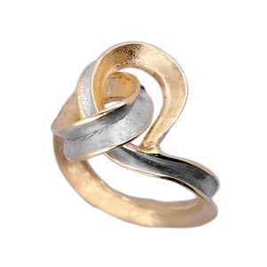 Anillo de Plata de Ley 925 baño de oro Colección Rope