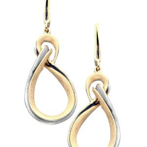 Pendientes de Plata de Ley 925 baño de oro Colección Rope