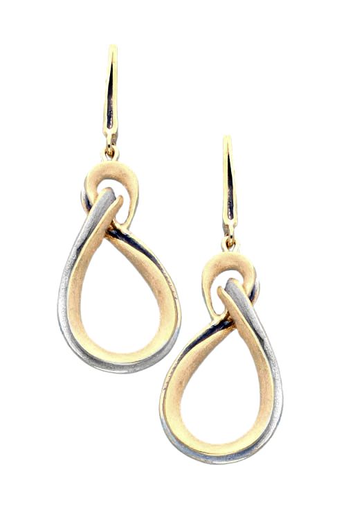 Pendientes de Plata de Ley 925 baño de oro Colección Rope