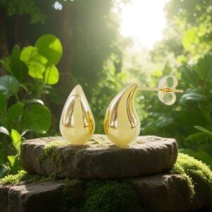 Pendientes gota oro amarillo 18k (2)