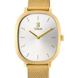 Reloj analógico heritage de acero ip dorado