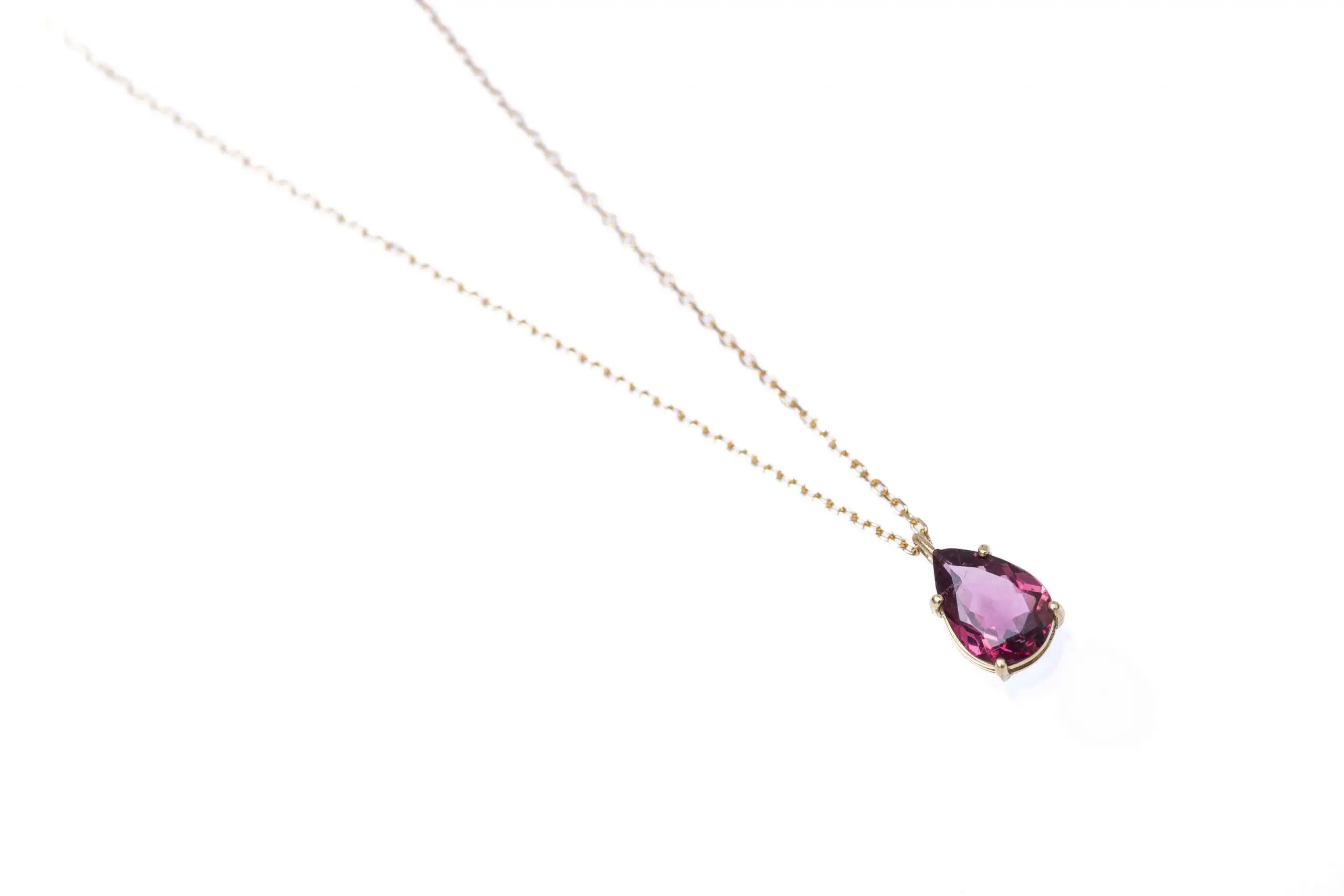 Colgante turmalina oro. Collar "b-pink" - Imagen 2