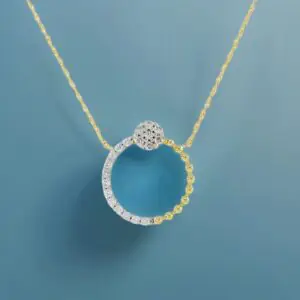 Collar oro amarillo 18k con diamantes